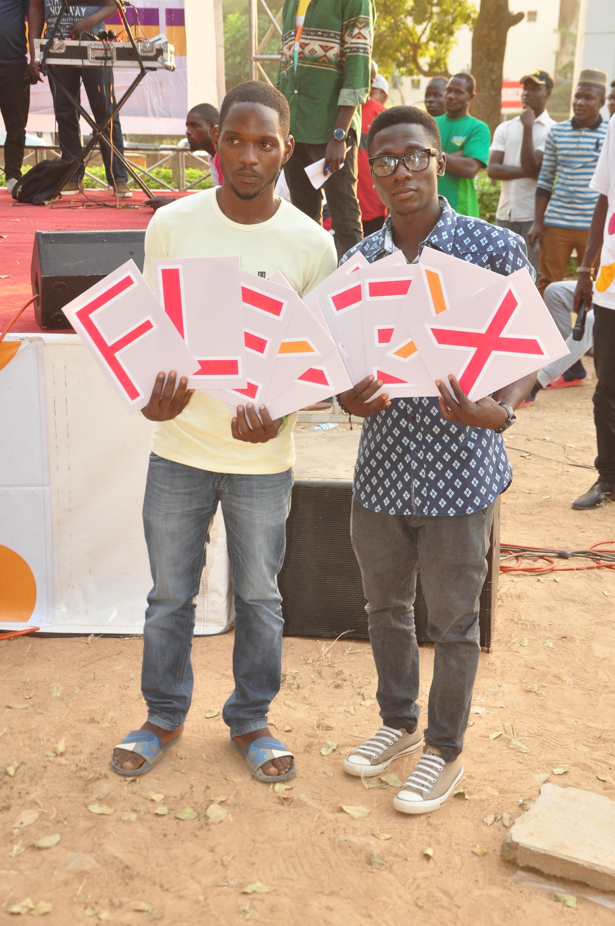 The second and third winners of the FLEXX treasure hunt. 