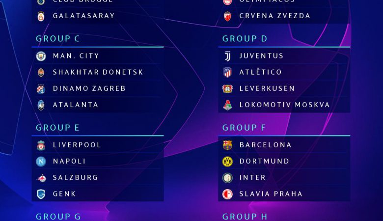UCL Draw Results 2019