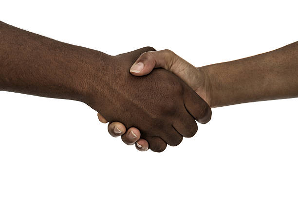 Handshake isolated on white