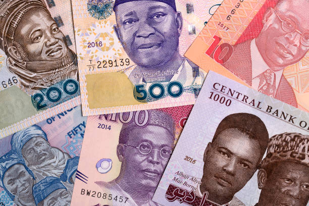 Nigerian Naira, a background with money from Nigeria