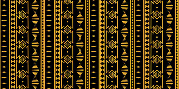Tribal seamless pattern. African print decorative traditional vintage.