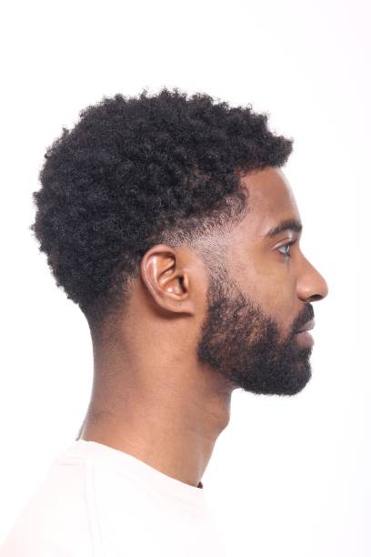 Side profile of a black man