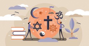 Different religious symbols