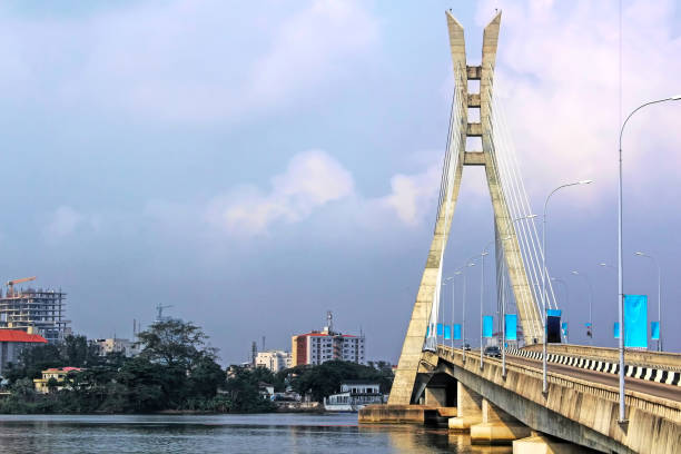 View of the Lekki-Ikoyi Link Bridge, a landmark in Lagos, Nigeria.
