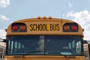 A shot of a school bus