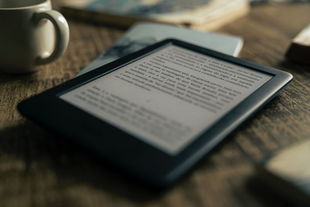 An image of a Kindle, one of the most popular tech products in the world